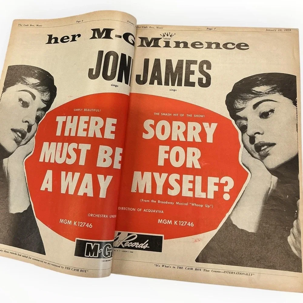 The Cash Box‎ Magazine January 10 1959 The Kingston Trio Jon James Elvis Presley